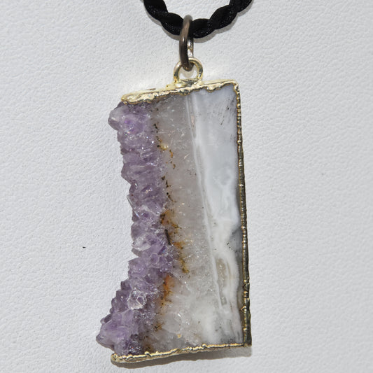 Amethyst Slice Pendant