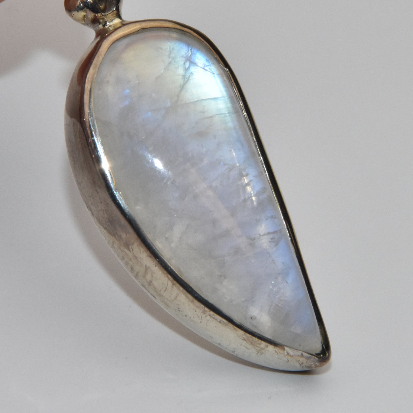 Rainbow Moonstone Sterling Silver Pendant