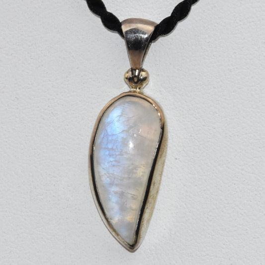 Rainbow Moonstone Sterling Silver Pendant