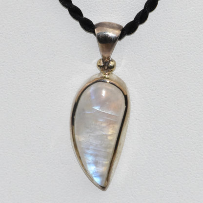 Rainbow Moonstone Sterling Silver Pendant