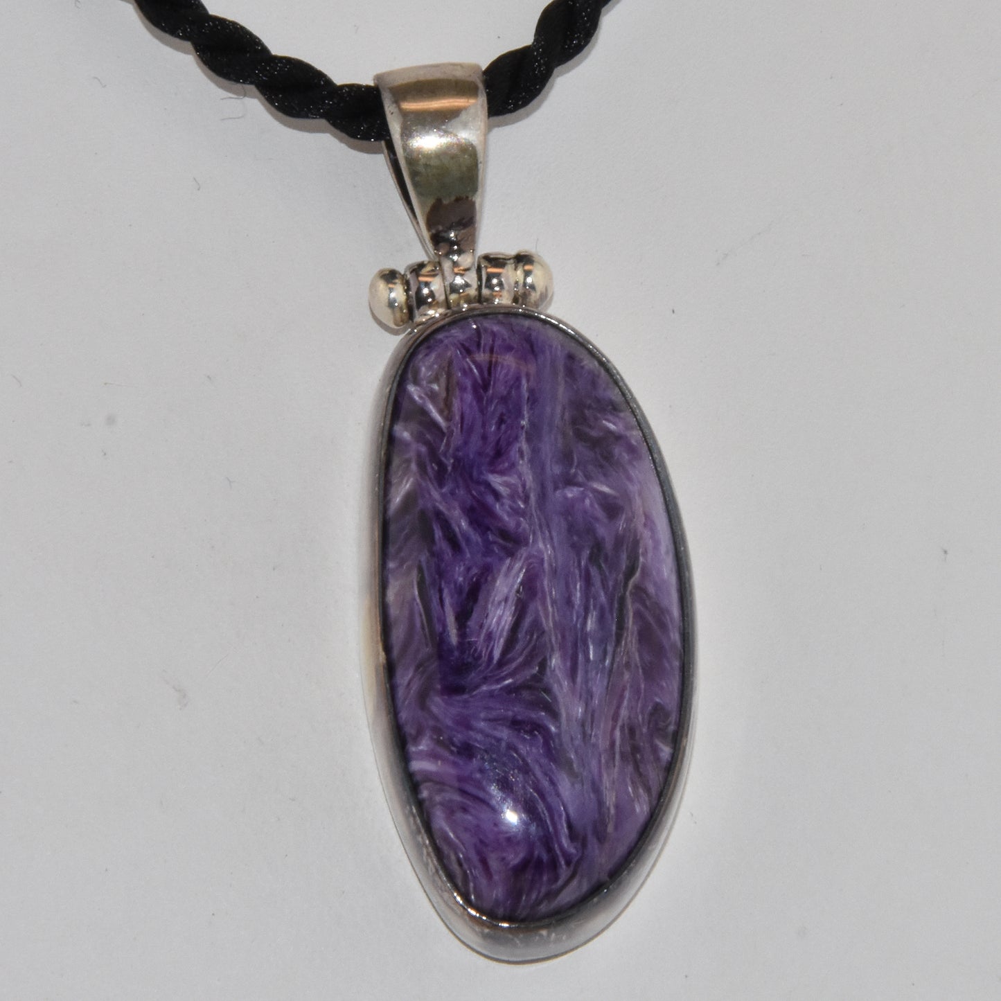 Charoite Sterling Silver Pendant