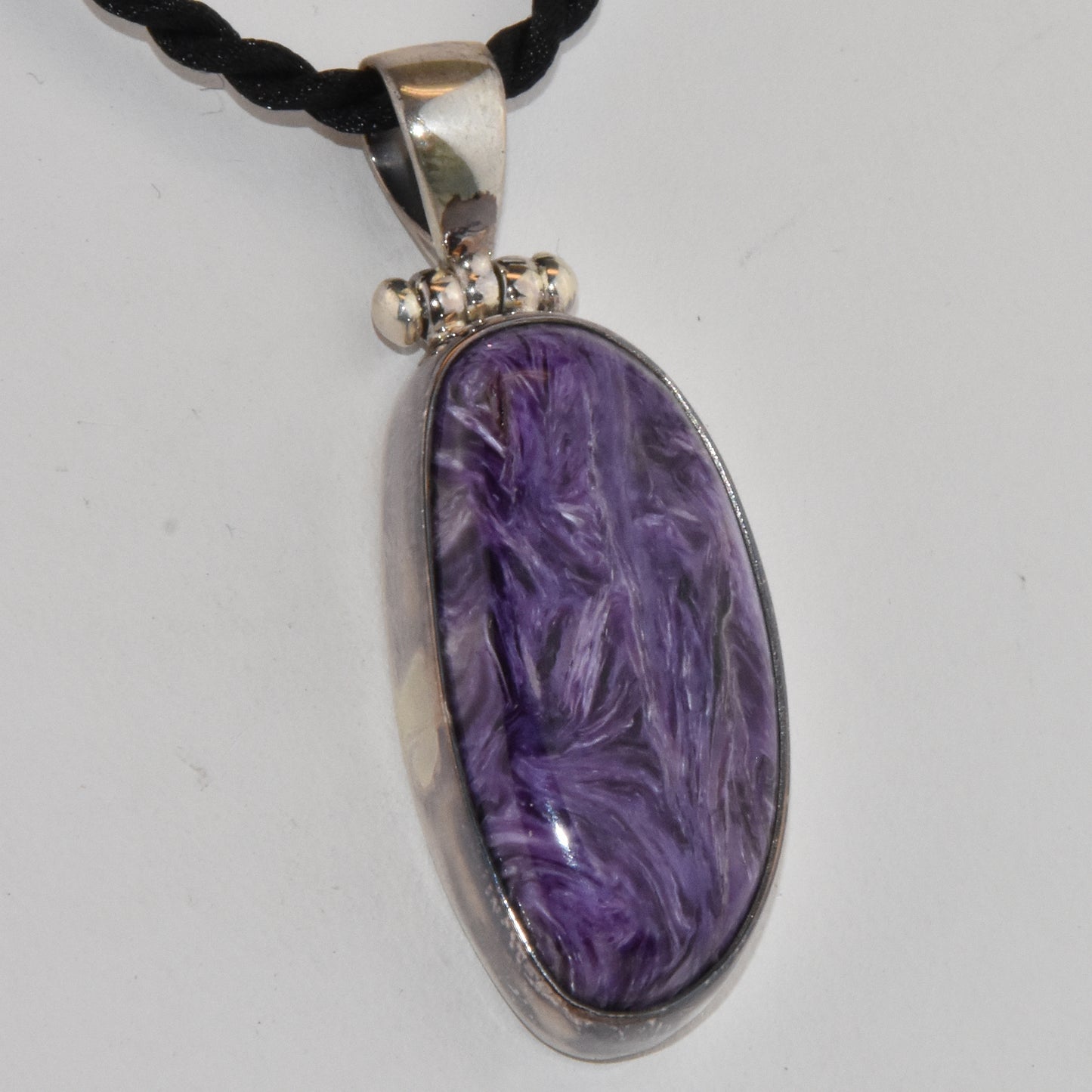 Charoite Sterling Silver Pendant