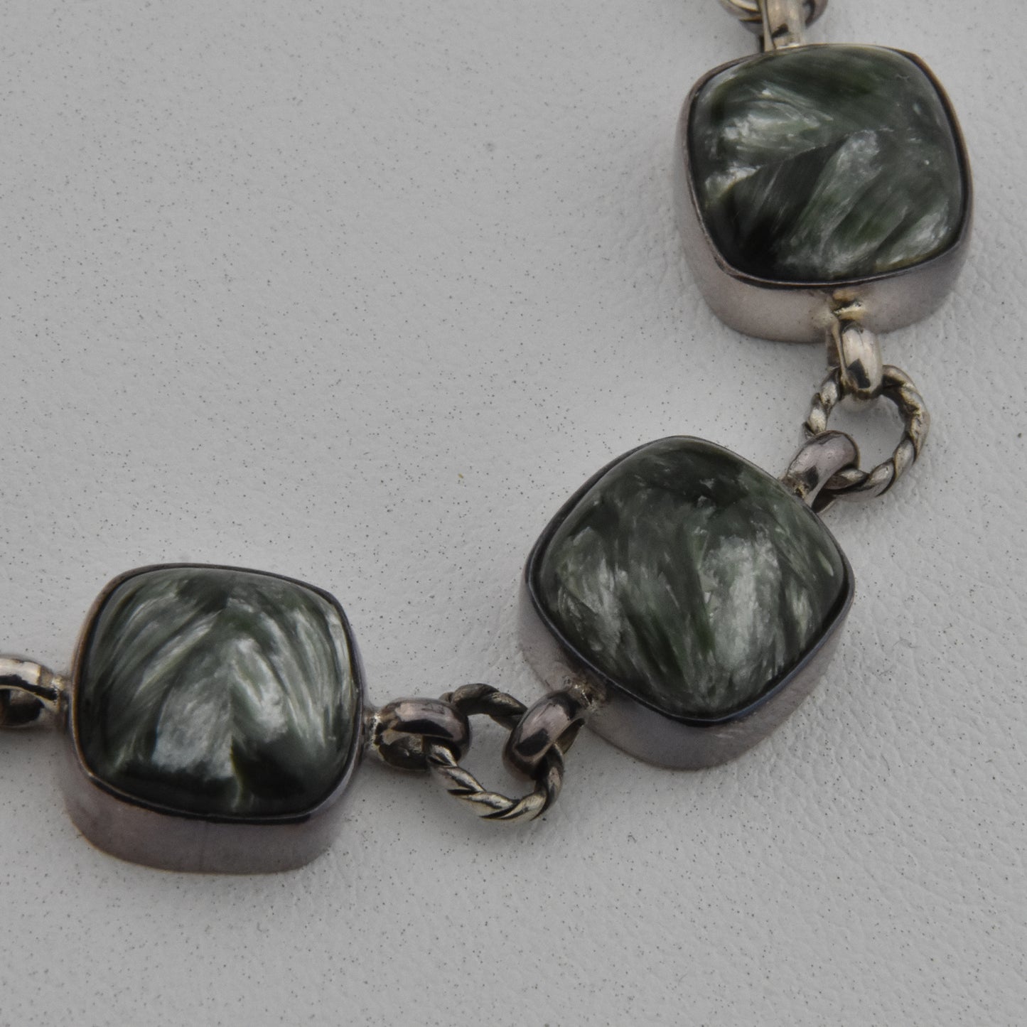 Seraphinite Sterling Silver Bracelet