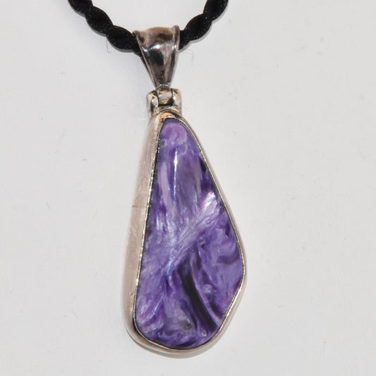 Charoite Sterling Silver Pendant