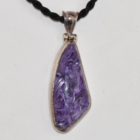 Charoite Sterling Silver Pendant