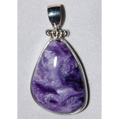 Charoite Sterling Silver Pendant