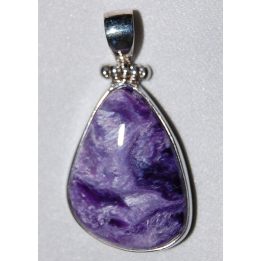 Charoite Sterling Silver Pendant