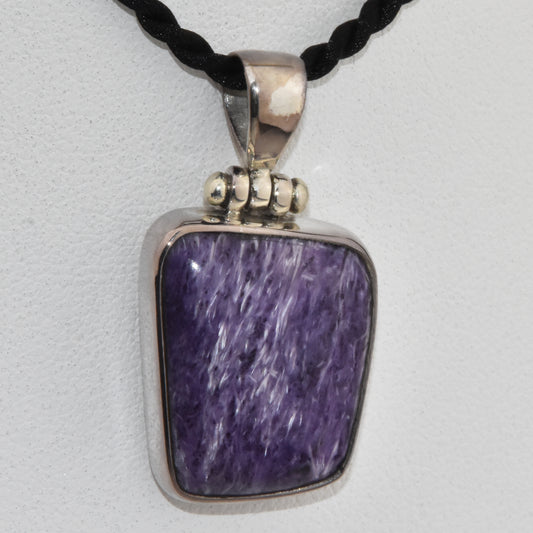 Charoite Sterling Silver Pendant