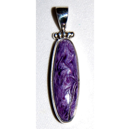 Charoite Sterling Silver Pendant