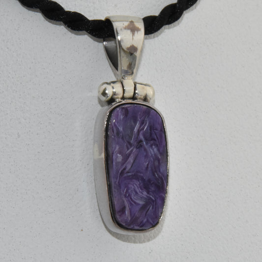 Charoite Sterling Silver Pendant