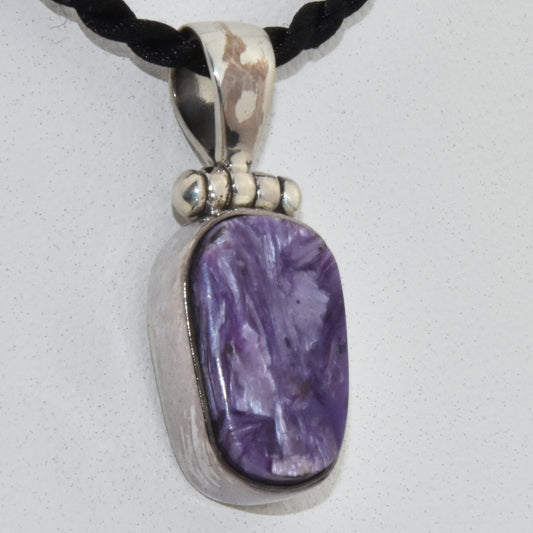 Charoite Sterling Silver Pendant