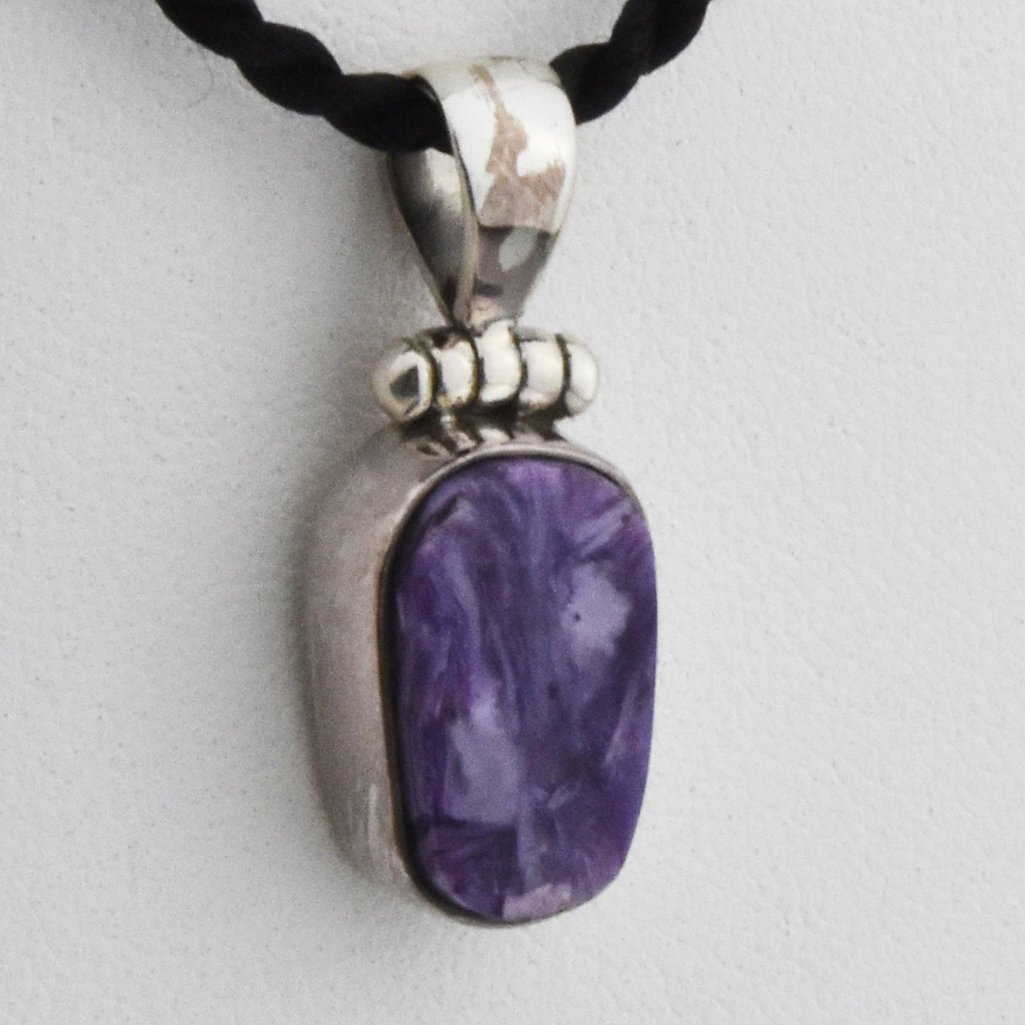 Charoite Sterling Silver Pendant