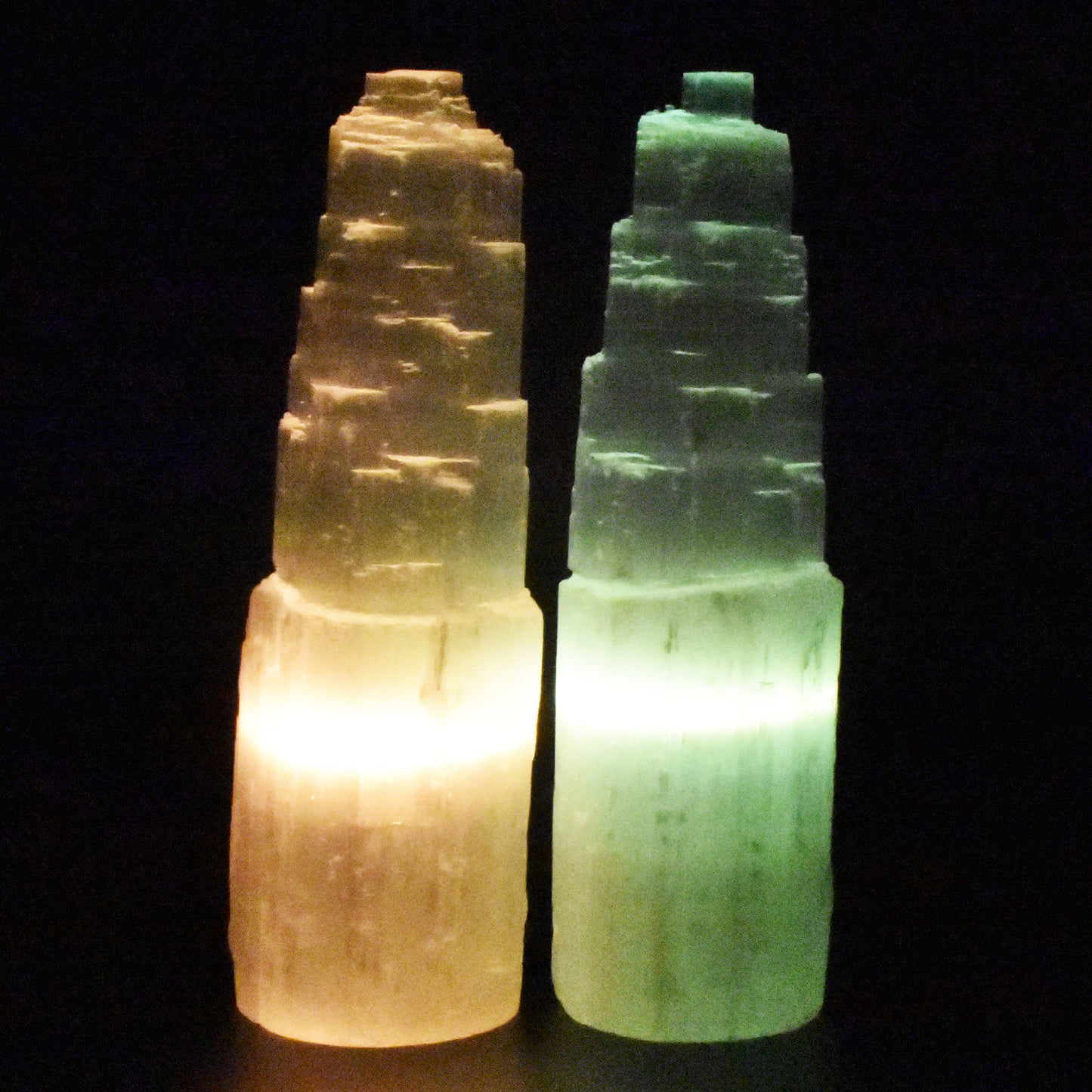 Selenite Skyscraper Lamp 12in