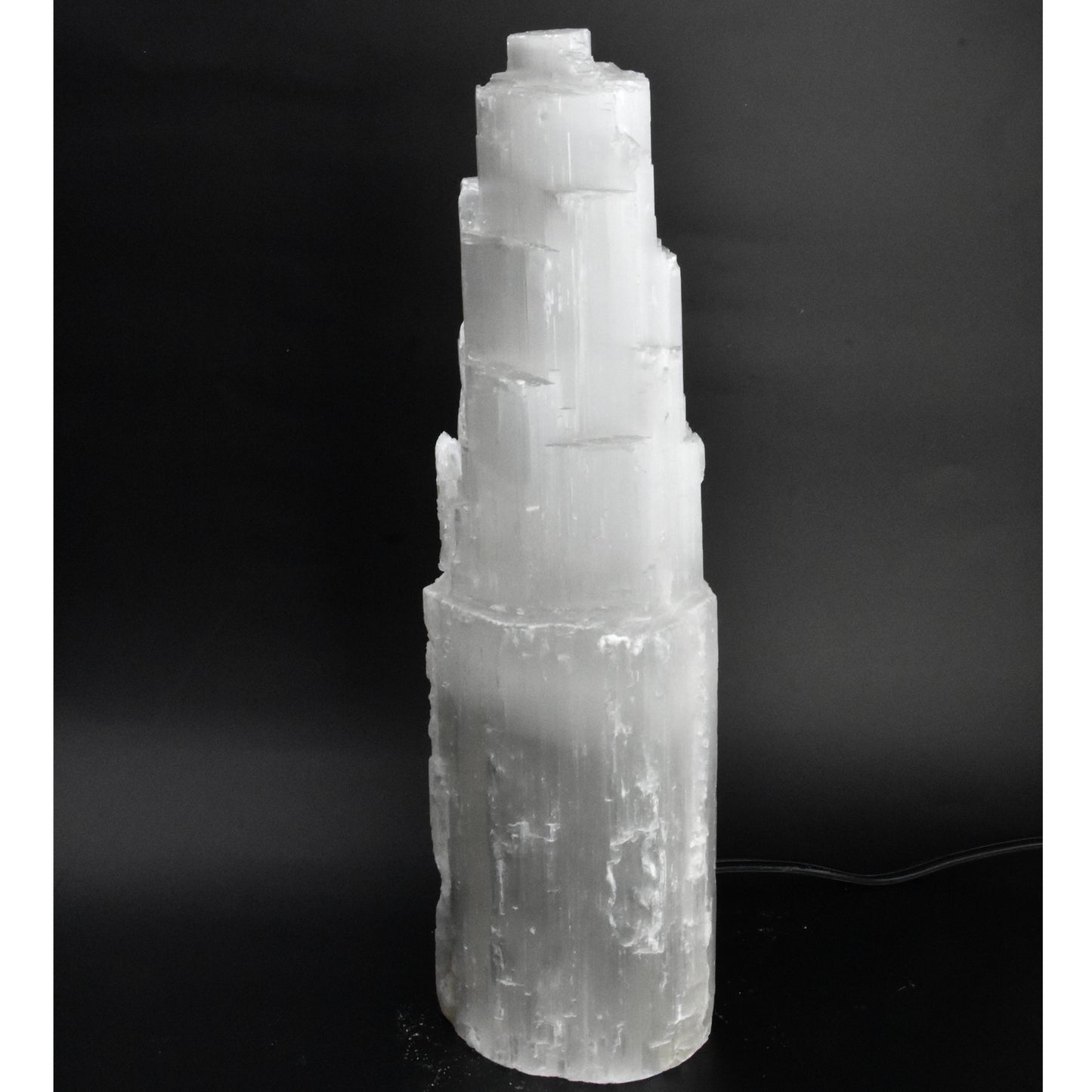 Selenite Skyscraper Lamp 14in