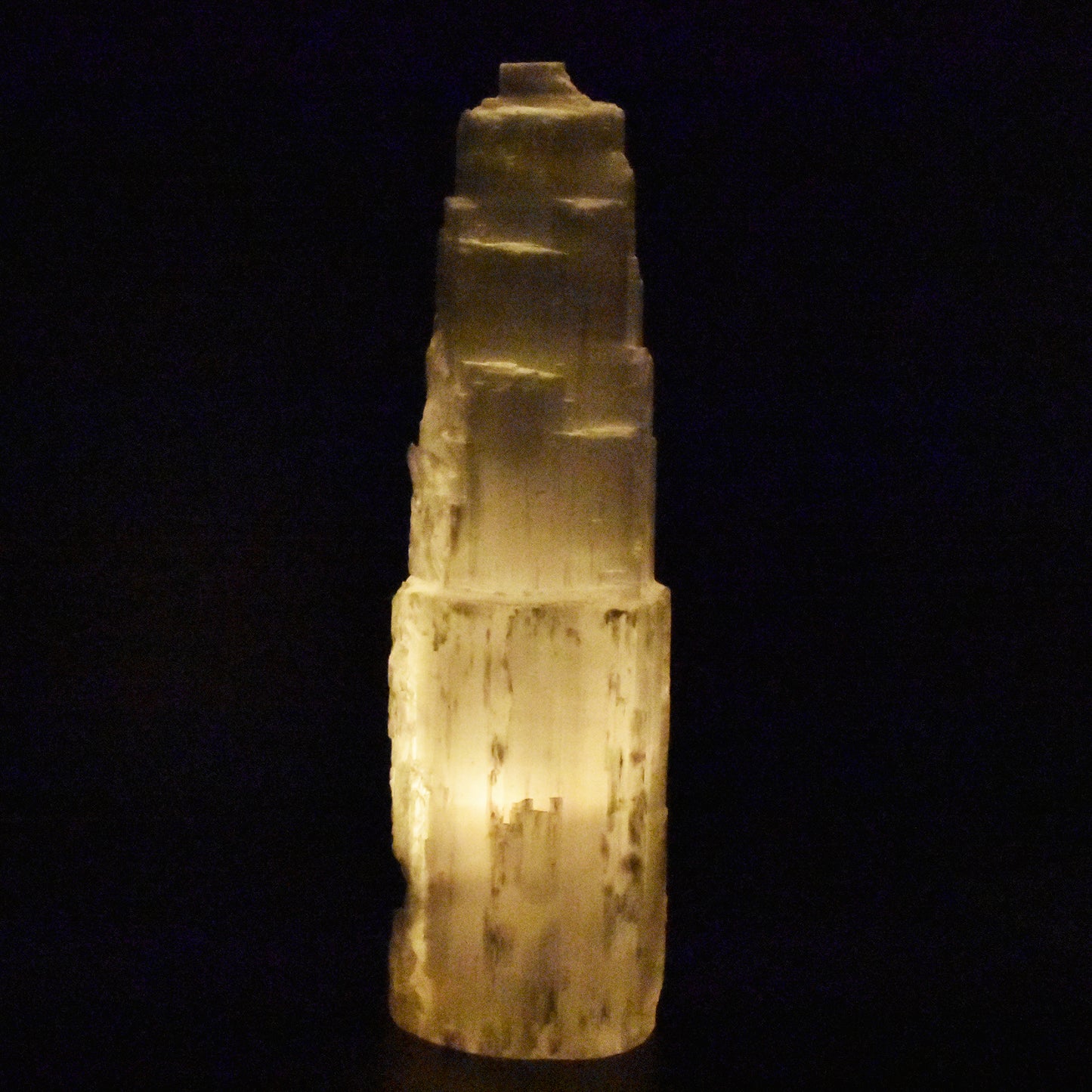 Selenite Skyscraper Lamp 14in