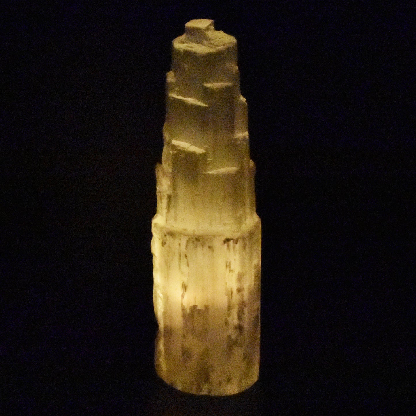 Selenite Skyscraper Lamp 14in
