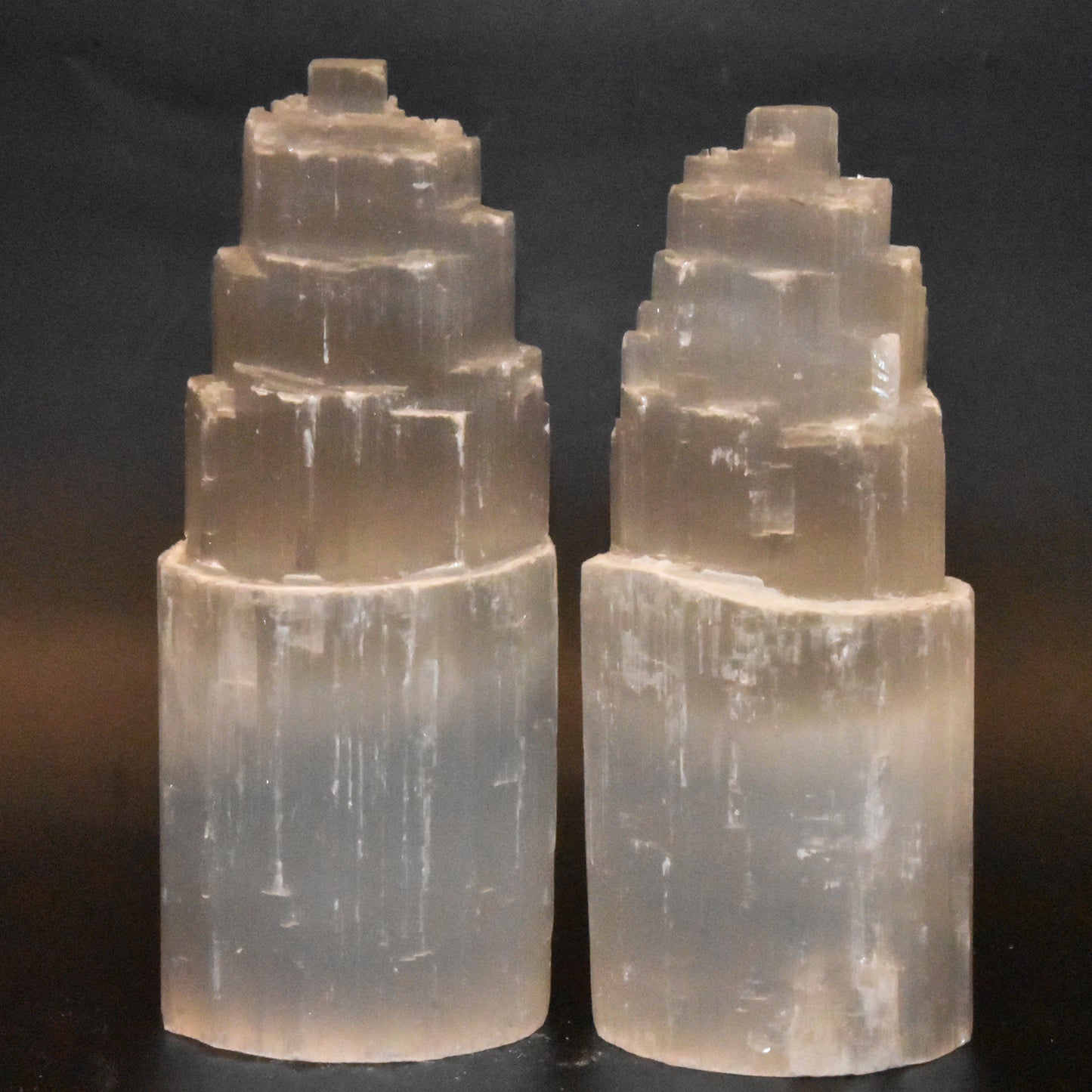 Selenite Skyscraper Lamp 8in