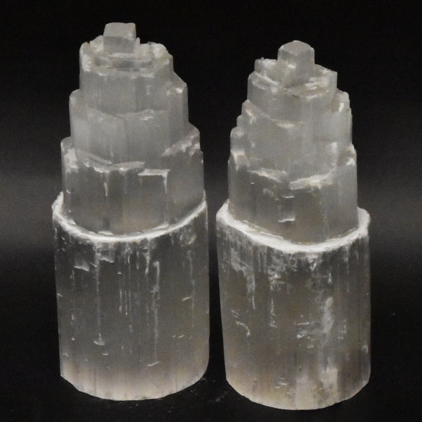Selenite Skyscraper Lamp 8in