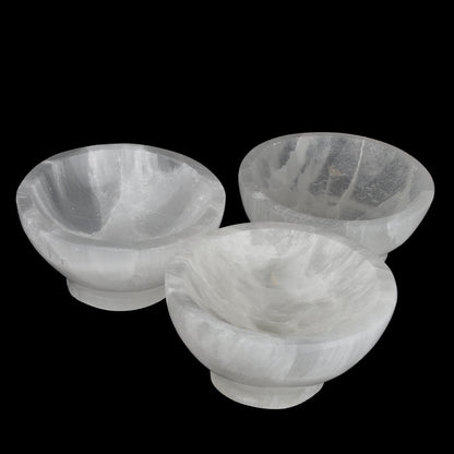 Selenite Round Bowls