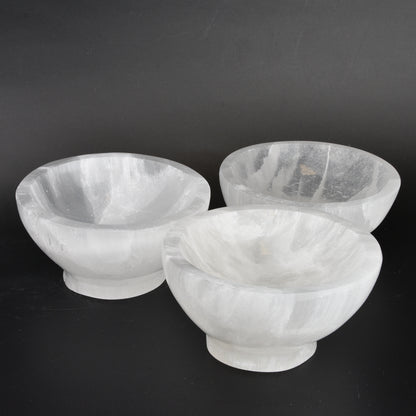 Selenite Round Bowls