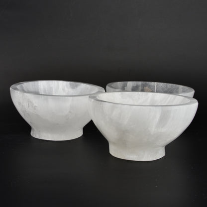 Selenite Round Bowls