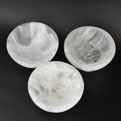Selenite Round Bowls
