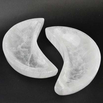 Selenite Moon Bowls