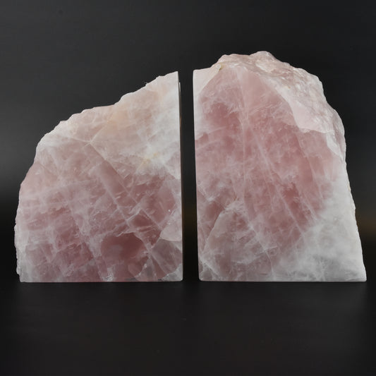 Rose Quartz Bookends