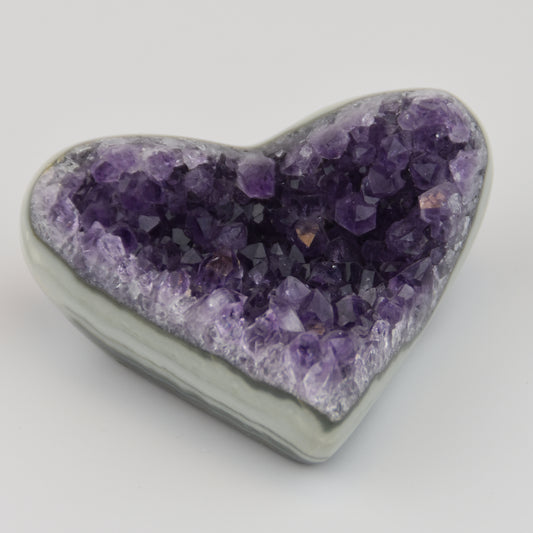 Amethyst Cluster Heart