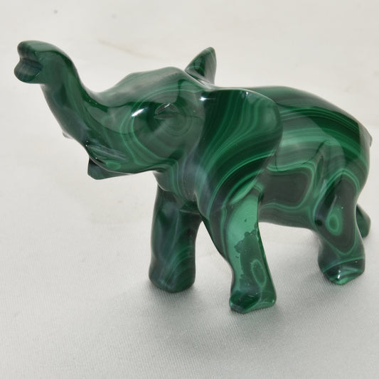 Malachite Carved Elephant