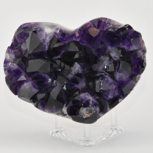 Amethyst Cluster Heart