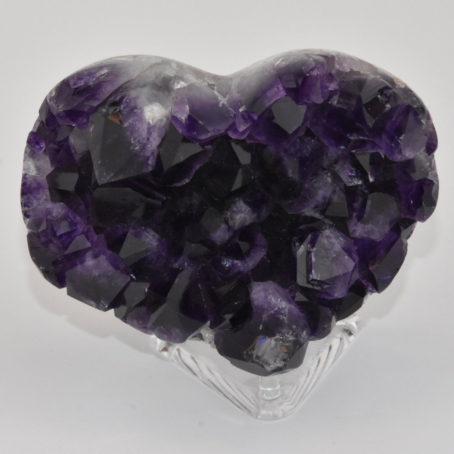 Amethyst Cluster Heart