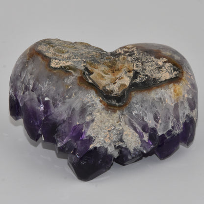 Amethyst Cluster Heart