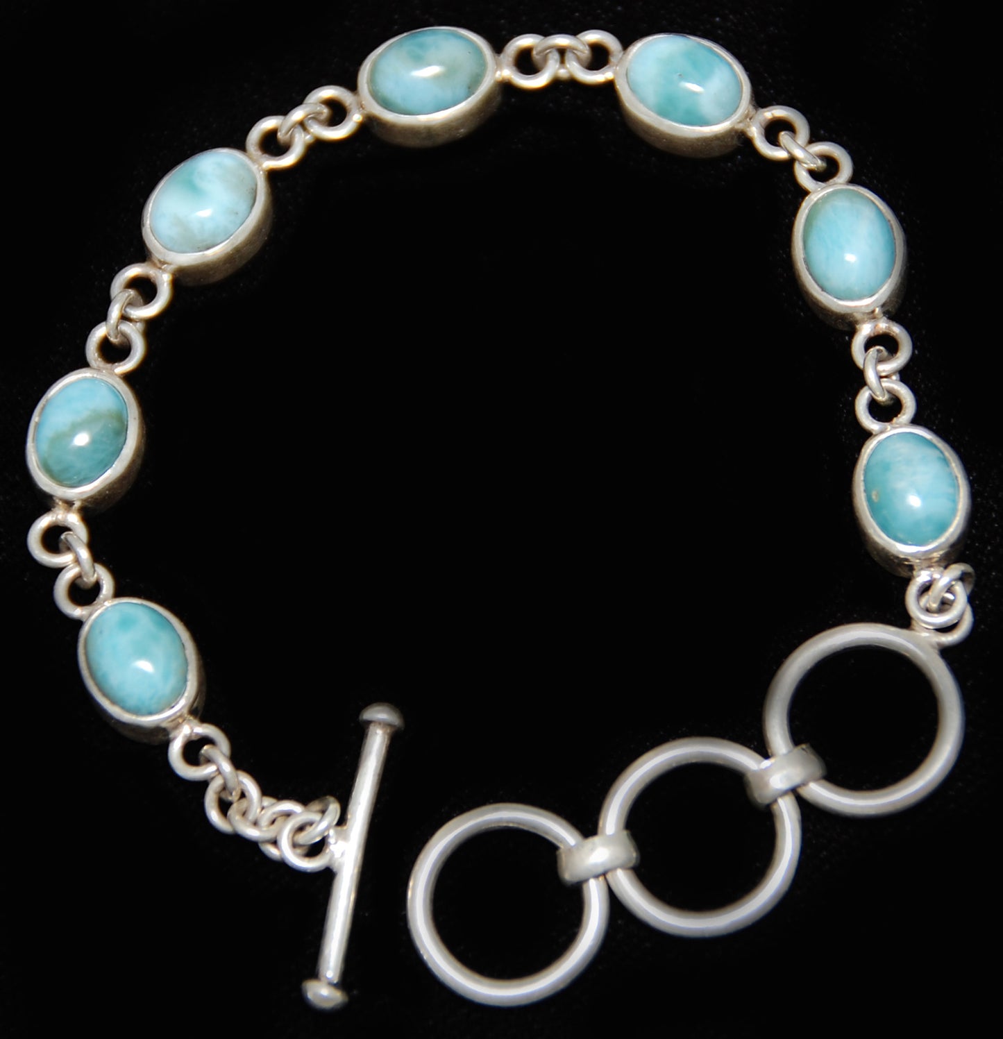 Larimar Sterling Silver Bracelet