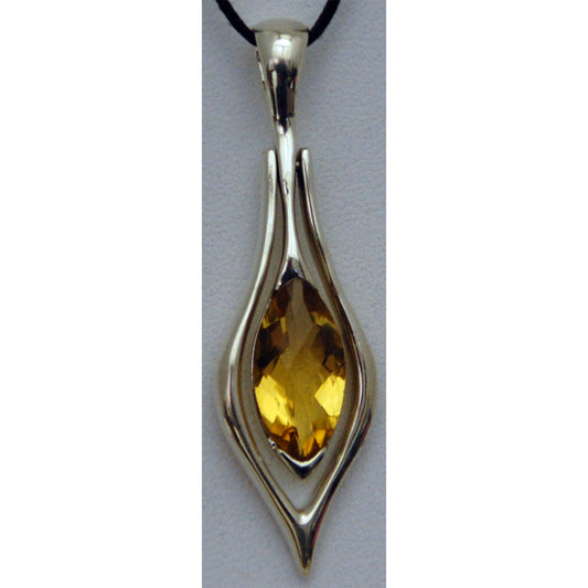 Citrine Sterling Silver Pendant