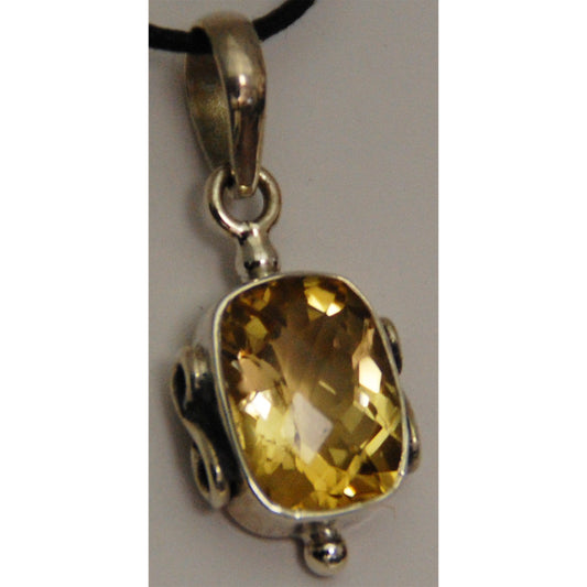 Citrine Sterling Silver Pendant