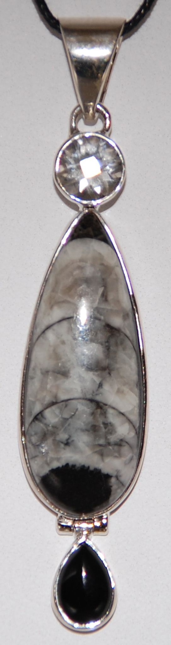 Multi-stone Orthoceras Pendant