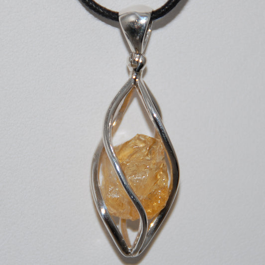 Citrine Sterling Silver Pendant