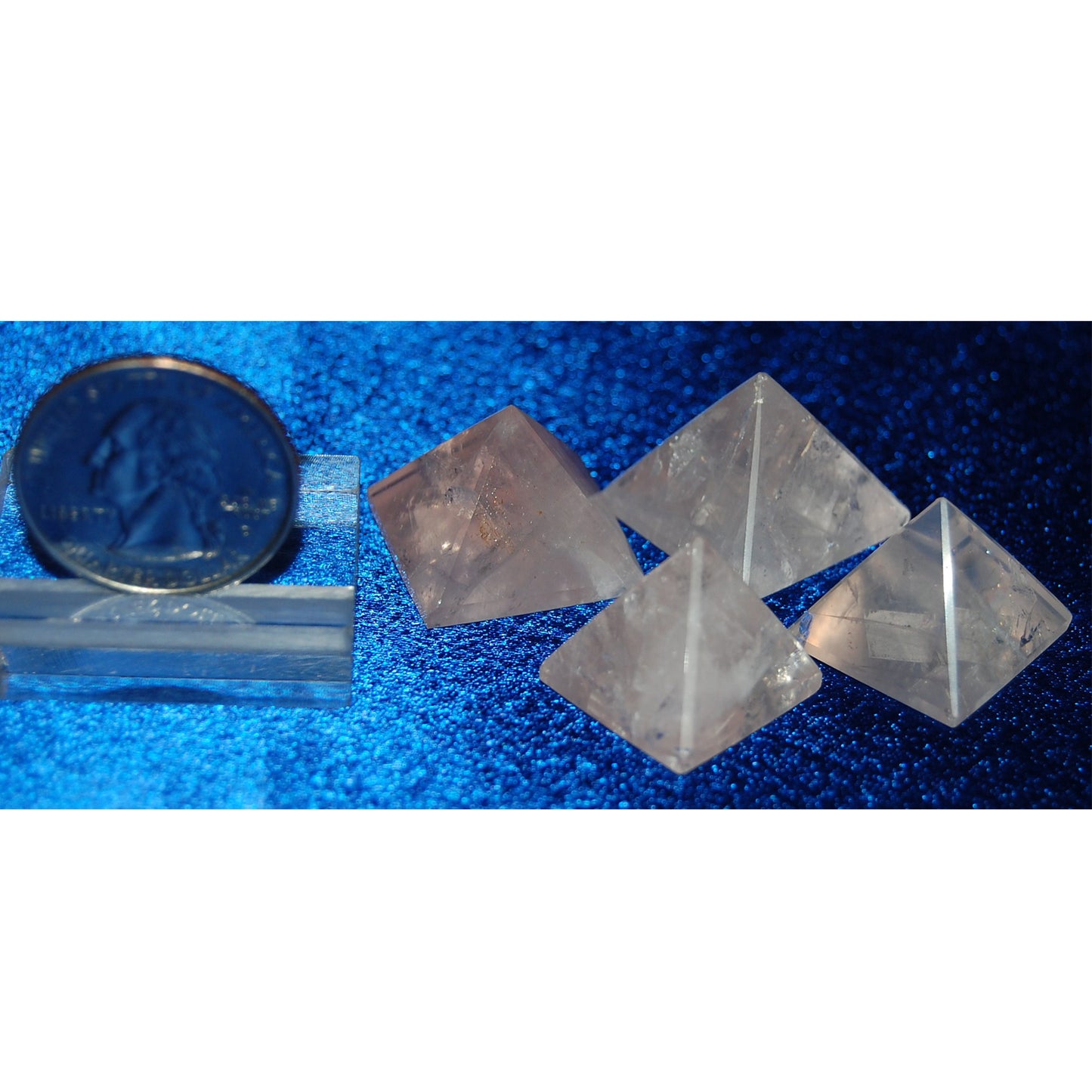 Rose Quartz Pyramid Set