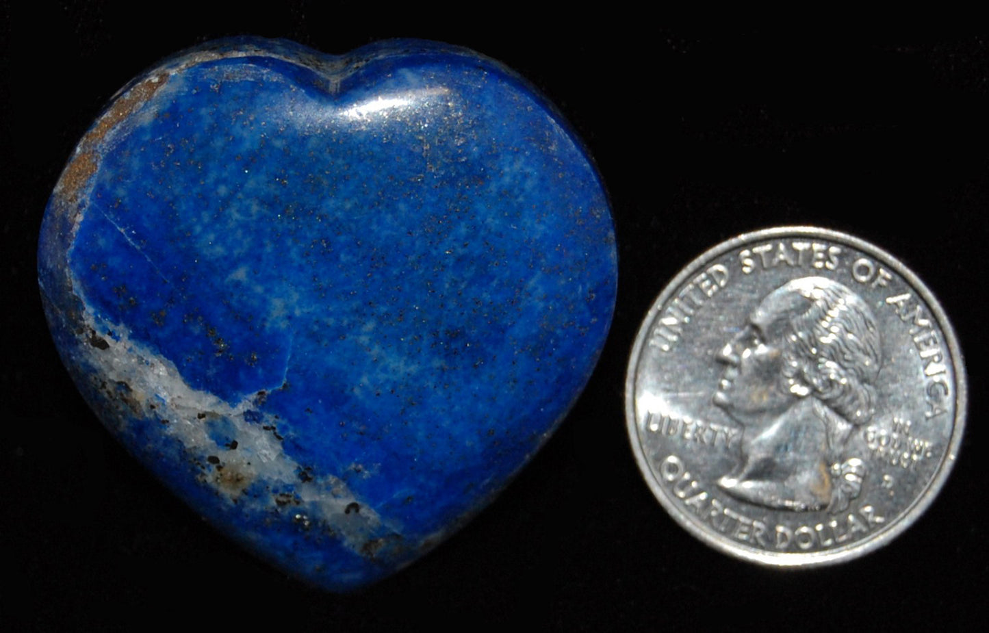 Lapis Carved Heart