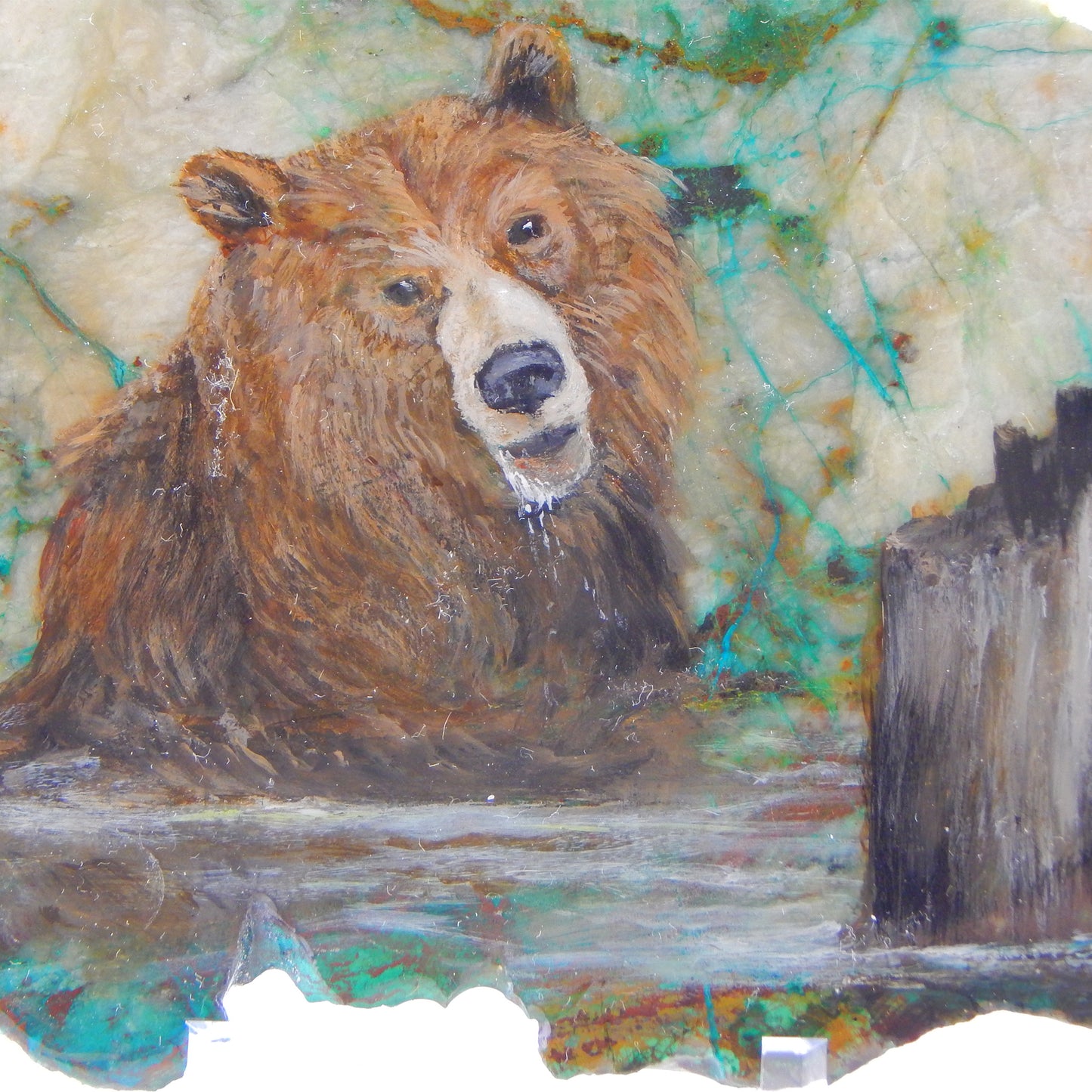 Bear on Chrysocolla